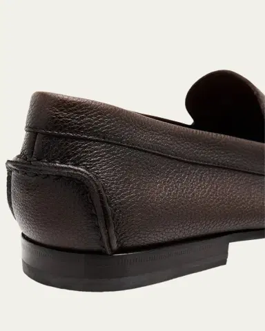 Santoni Men's Ikangia Leather Penny Loafers | Thumbnail 5