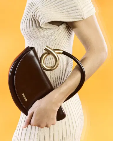 Cult Gaia Azariah Leather Coil Top-Handle Bag | Thumbnail 4 Cult Gaia Azariah Leather Coil Top-Handle Bag | Thumbnail 4