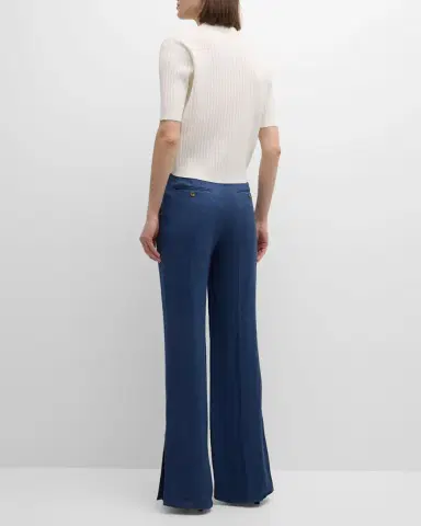 Argent Ribbed Pointelle-Knit Button-Down Shirt | Thumbnail 6 Argent Ribbed Pointelle-Knit Button-Down Shirt | Thumbnail 6