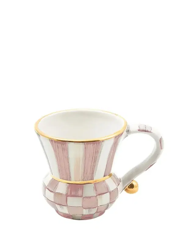 MacKenzie-Childs Rosy Check Ceramic Mug