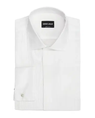 Giorgio Armani Men's Pleated Bib Basic Tuxedo Shirt | Thumbnail 1