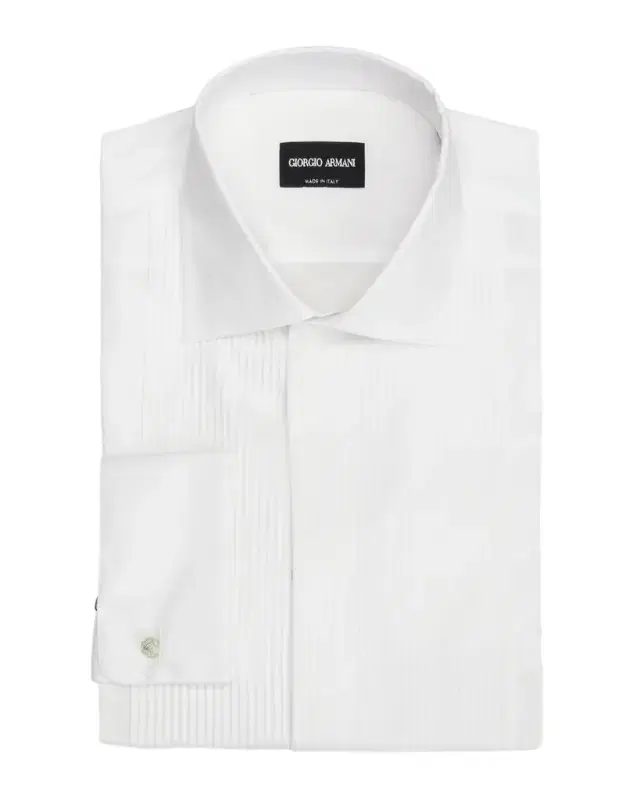 Giorgio Armani Men 's Pleated Bib Basic Tuxedo Shirt