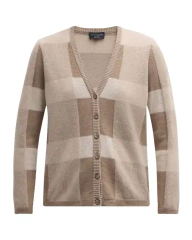 Emporio Armani Wool-Cashmere Check Cardigan | Thumbnail 1