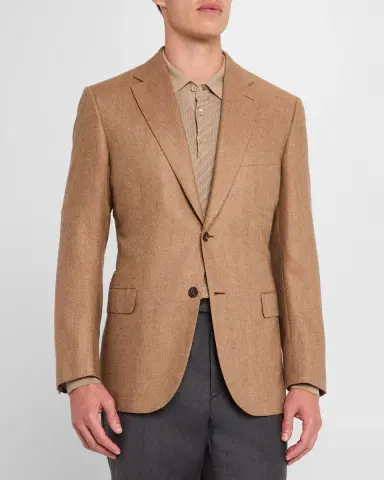 Brioni Men's Herringbone Blazer | Thumbnail 4 Brioni Men's Herringbone Blazer | Thumbnail 4