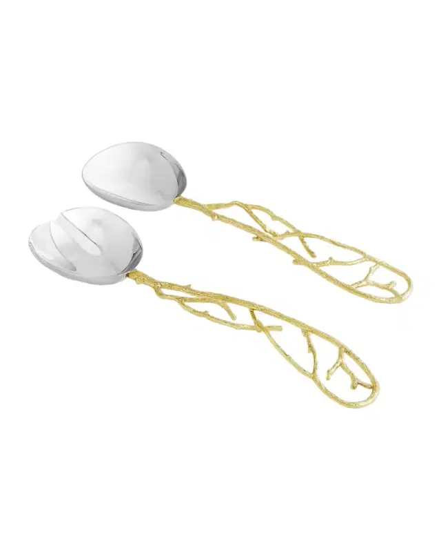 Michael Aram Butterfly Ginkgo White & Gold Serving Set