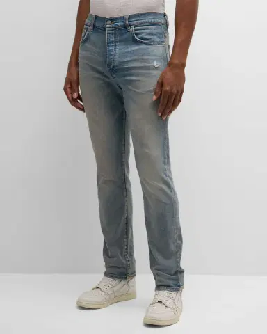 Amiri Men 's Distressed Slim-Fit Jeans | Thumbnail 4