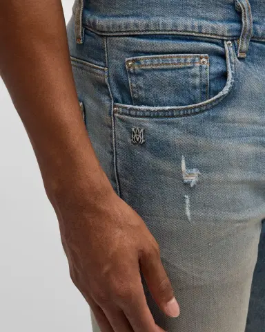 Amiri Men 's Distressed Slim-Fit Jeans | Thumbnail 5
