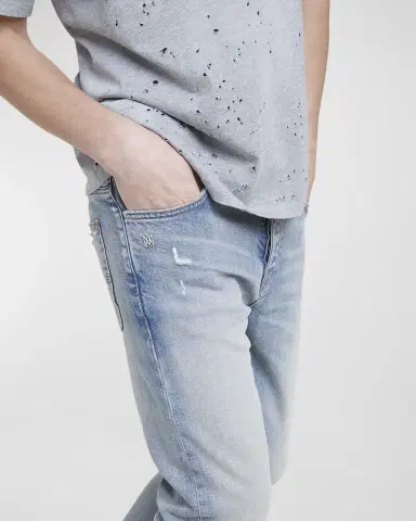 Amiri Men 's Distressed Slim-Fit Jeans | Thumbnail 7