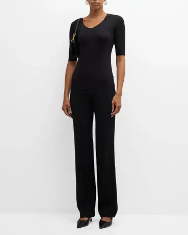 Emporio Armani Fitted Jersey Top | Thumbnail 2 Emporio Armani Fitted Jersey Top | Thumbnail 2