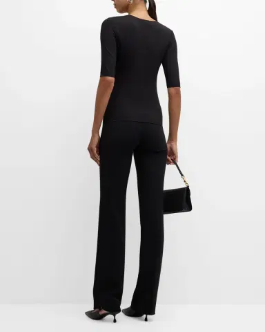 Emporio Armani Fitted Jersey Top | Thumbnail 6 Emporio Armani Fitted Jersey Top | Thumbnail 6