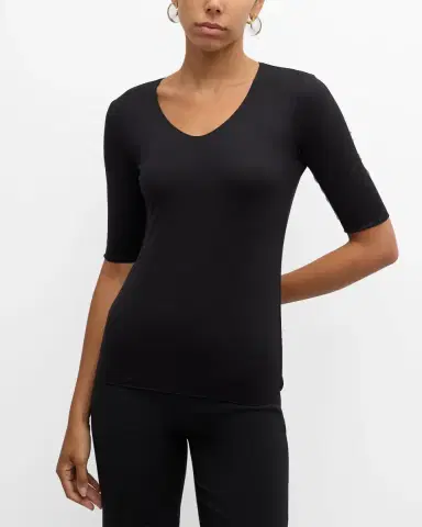 Emporio Armani Fitted Jersey Top | Thumbnail 7 Emporio Armani Fitted Jersey Top | Thumbnail 7