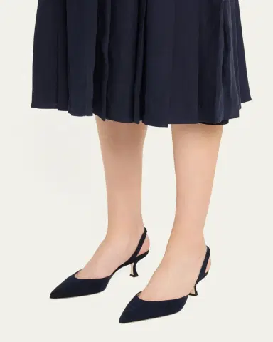Manolo Blahnik Carolyne Kitten-Heel Halter Pumps | Thumbnail 6 Manolo Blahnik Carolyne Kitten-Heel Halter Pumps | Thumbnail 6