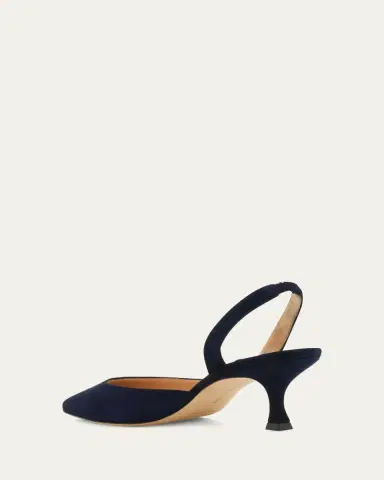 Manolo Blahnik Carolyne Kitten-Heel Halter Pumps | Thumbnail 8 Manolo Blahnik Carolyne Kitten-Heel Halter Pumps | Thumbnail 8