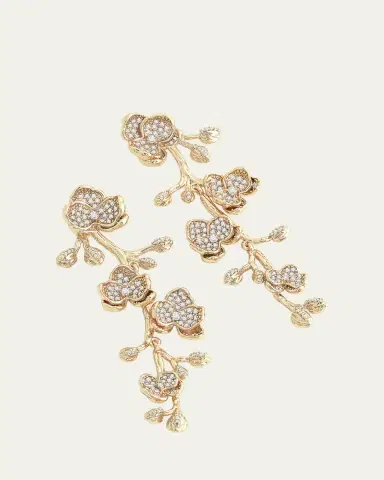 Anabel Aram Jewelry Orchid Pave Dangle Earrings | Thumbnail 3