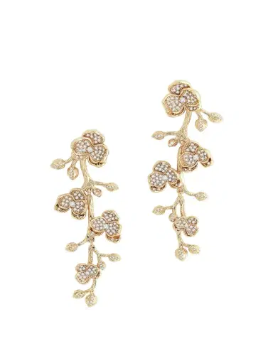 Anabel Aram Jewelry Orchid Pave Dangle Earrings | Thumbnail 1