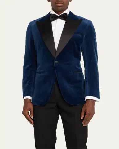 Brioni Men's Virgilio Velvet Peak-Lapel Sport Coat | Thumbnail 4