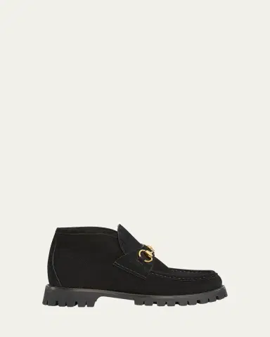 Gucci Sylke Suede Horsebit Booties | Thumbnail 5 Gucci Sylke Suede Horsebit Booties | Thumbnail 5