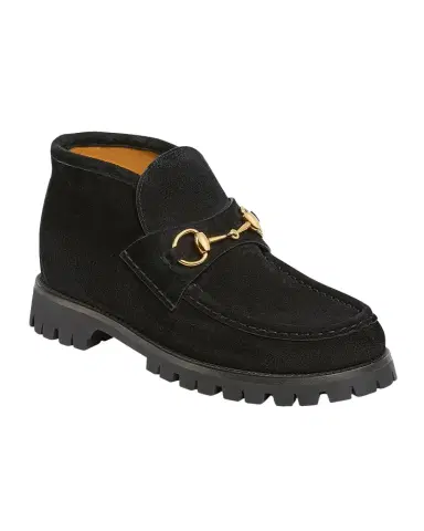 Gucci Sylke Suede Horsebit Booties | Thumbnail 1 Gucci Sylke Suede Horsebit Booties | Thumbnail 1