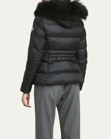 Moncler Boed Hooded Shearling-Trimmed Short Down Jacket | Thumbnail 3 Moncler Boed Hooded Shearling-Trimmed Short Down Jacket | Thumbnail 3