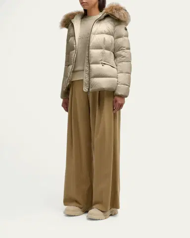 Moncler Boed Hooded Shearling-Trimmed Short Down Jacket | Thumbnail 6 Moncler Boed Hooded Shearling-Trimmed Short Down Jacket | Thumbnail 6