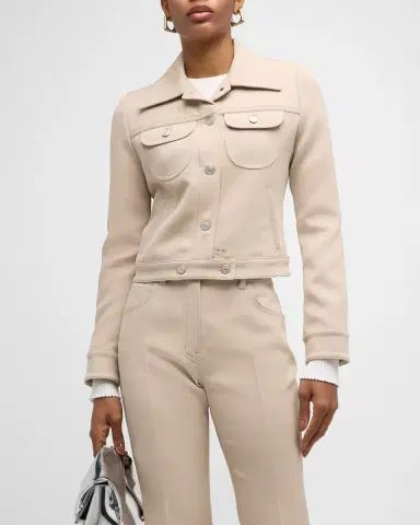 Courrèges Signature Twill Trucker Jacket | Thumbnail 9 Courrèges Signature Twill Trucker Jacket | Thumbnail 9