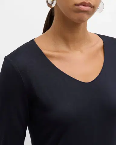 Emporio Armani Fitted Jersey Top | Thumbnail 5