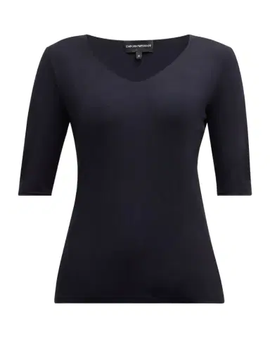 Emporio Armani Fitted Jersey Top | Thumbnail 1