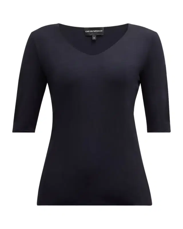 Emporio Armani Fitted Jersey Top