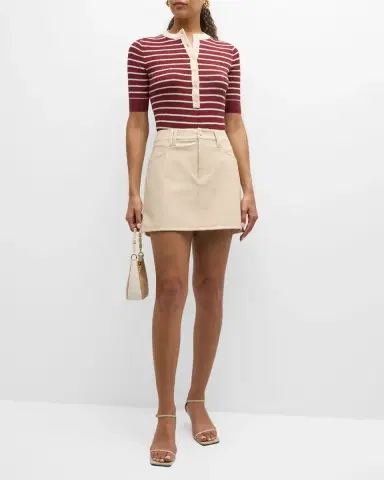 A.L.C. Fisher Pleated Button-Front Top | Thumbnail 2