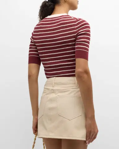 A.L.C. Fisher Pleated Button-Front Top | Thumbnail 3