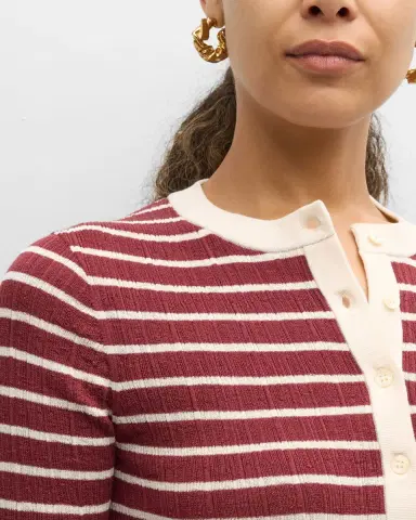 A.L.C. Fisher Pleated Button-Front Top | Thumbnail 5