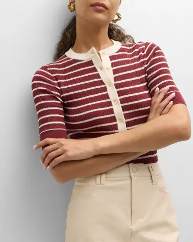 A.L.C. Fisher Pleated Button-Front Top | Thumbnail 7