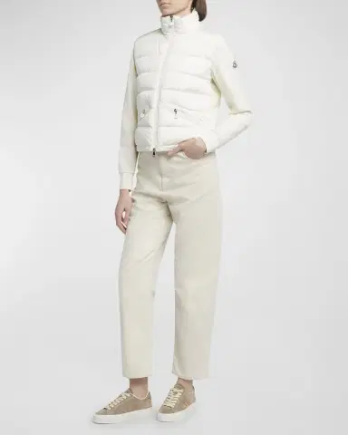 Moncler Quilted Nylon Zip-Up Cardigan | Thumbnail 2 Moncler Quilted Nylon Zip-Up Cardigan | Thumbnail 2