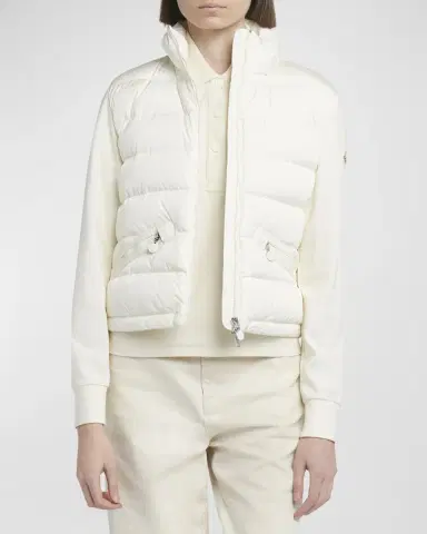 Moncler Quilted Nylon Zip-Up Cardigan | Thumbnail 4 Moncler Quilted Nylon Zip-Up Cardigan | Thumbnail 4