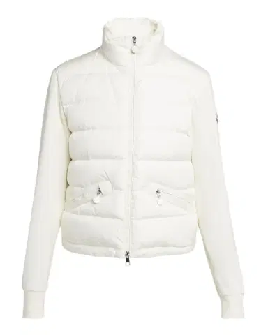 Moncler Quilted Nylon Zip-Up Cardigan | Thumbnail 1 Moncler Quilted Nylon Zip-Up Cardigan | Thumbnail 1