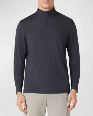 Bugatchi Men's UV50 Performance Quarter-Zip Sweater | Thumbnail 3 Bugatchi Men's UV50 Performance Quarter-Zip Sweater | Thumbnail 3
