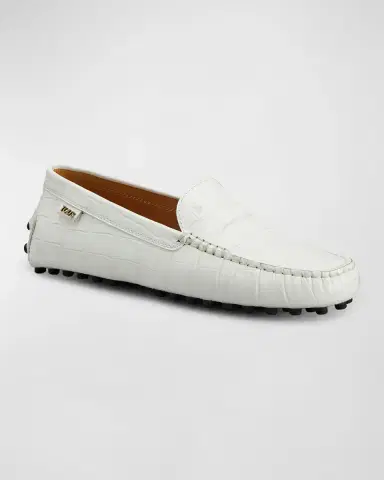Tod 's Gommino Croco Penny Driver Loafers | Thumbnail 2 Tod 's Gommino Croco Penny Driver Loafers | Thumbnail 2