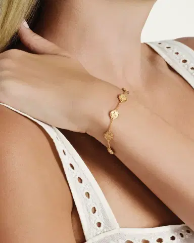 Anabel Aram Jewelry Butterfly Coin Charm Bracelet | Thumbnail 2