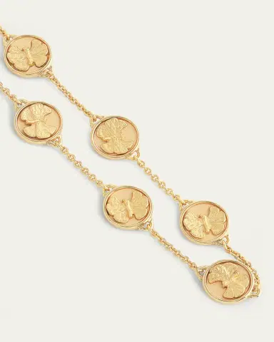 Anabel Aram Jewelry Butterfly Coin Charm Bracelet | Thumbnail 4
