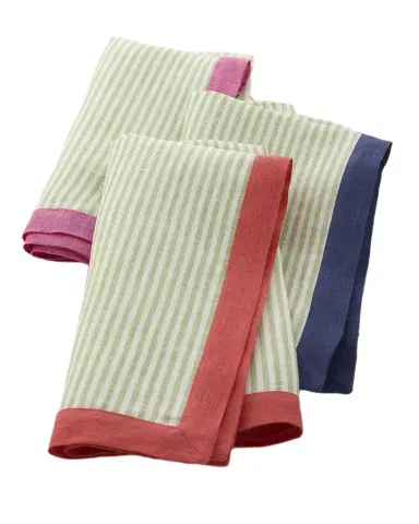 Deborah Rhodes Seersucker Border Napkins | Thumbnail 1