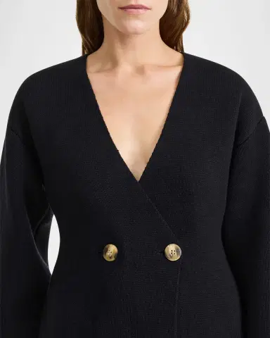 By Malene Birger Tinley Ribbed Double-Breasted Sweater | Thumbnail 4 By Malene Birger Tinley Ribbed Double-Breasted Sweater | Thumbnail 4
