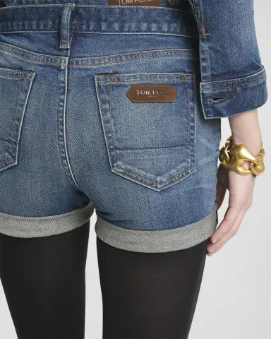 TOM FORD Mid-Rise Comfort Stone-Washed Denim Shorts | Thumbnail 5 TOM FORD Mid-Rise Comfort Stone-Washed Denim Shorts | Thumbnail 5
