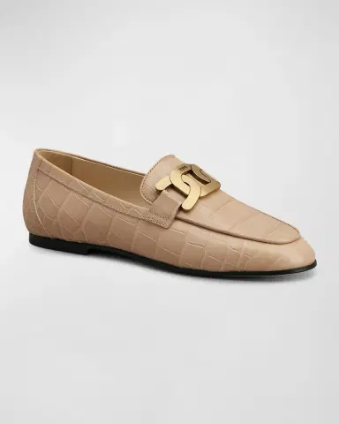 Tod's Croco Chain Slip-On Loafers | Thumbnail 2