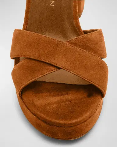 Stuart Weitzman Dayna Suede Crisscross Platform Sandals | Thumbnail 5
