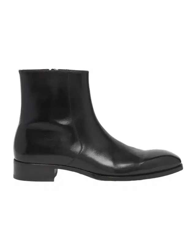 TOM FORD Men 's Elkan Burnished Leather Zip Boots