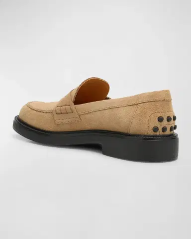 Tod's Gomma Suede Penny Loafers | Thumbnail 4