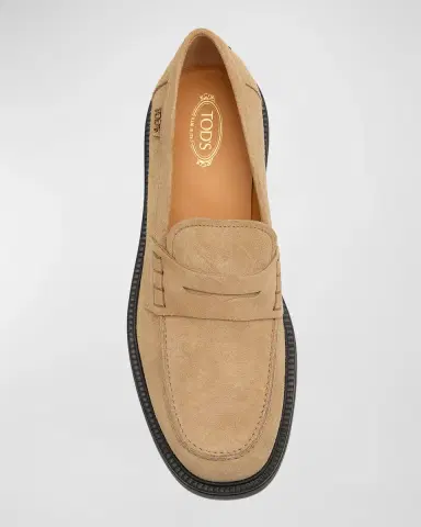 Tod's Gomma Suede Penny Loafers | Thumbnail 5