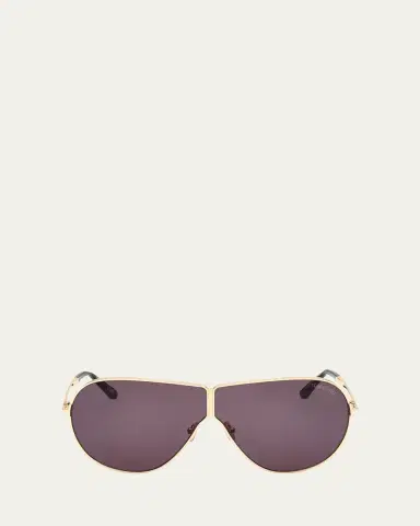 TOM FORD Keating Metal Aviator Sunglasses | Thumbnail 2