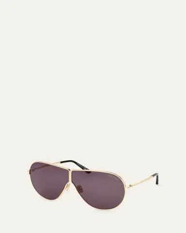 TOM FORD Keating Metal Aviator Sunglasses | Thumbnail 3