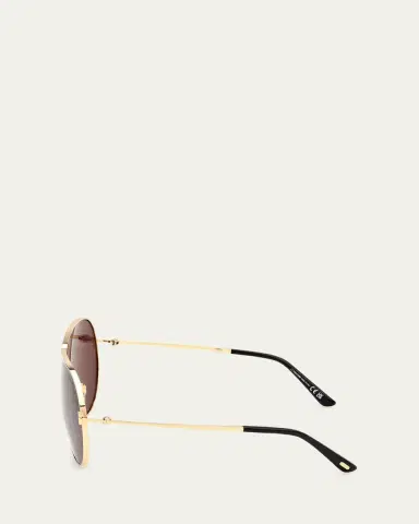 TOM FORD Keating Metal Aviator Sunglasses | Thumbnail 4